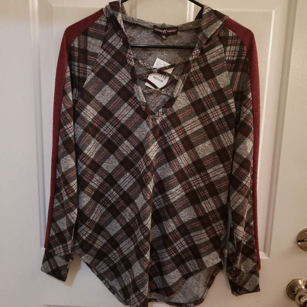 Long Sleeve Hooded Shirt